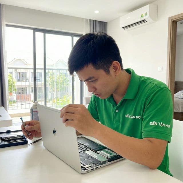 Kỹ thuật viên ĐẾN TẬN NƠI kiểm tra và sửa laptop tại căn hộ ở Đà Nẵng