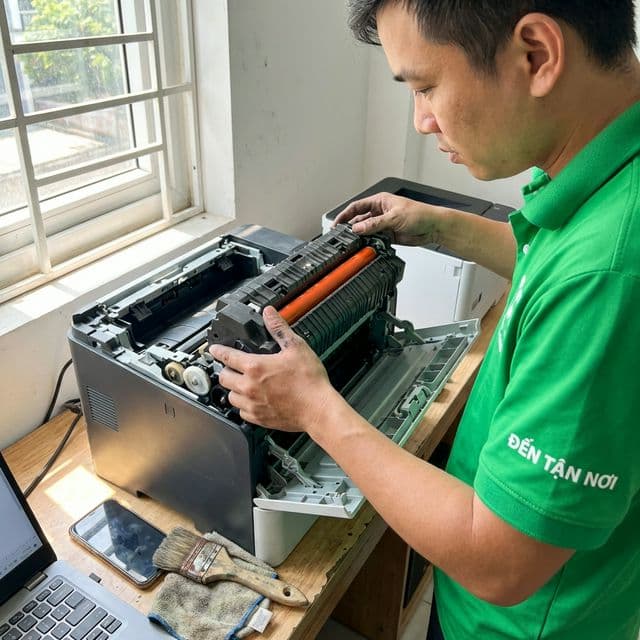 Kỹ thuật viên ĐẾN TẬN NƠI thay bộ sấy fuser máy in laser tại Đà Nẵng